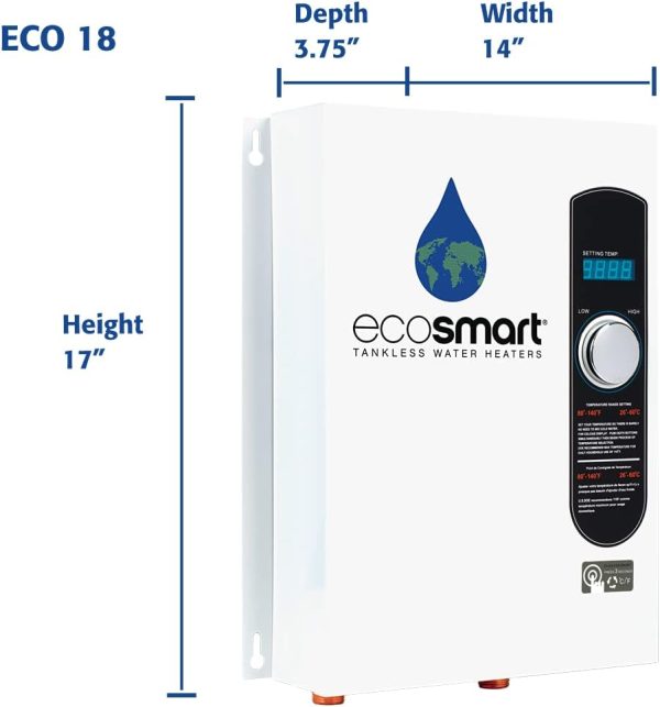 EcoSmart ECO 18 Electric Tankless Water Heater White-4