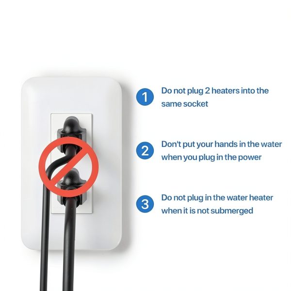 NJ FOREVER 2000W Portable Water Heater Fast Heating Black-5