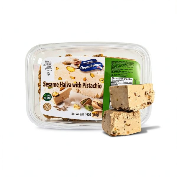 Oppenheimer Sesame Halva Pistachio Vegan Kosher Snack-0