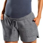 MamaComfort Maternity Sweater Shorts High‑Rise Elastic Waist Cotton-0
