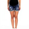 Maternity Denim Shorts by MamaFit Stretch Elastic Waist Black Navy XL-5