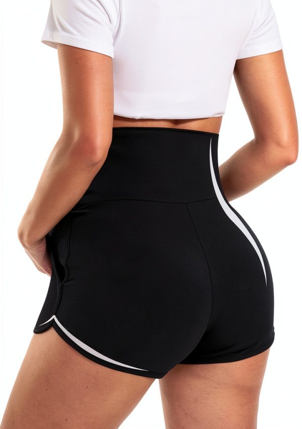 Maternity Shorts SoftButter Buttery Soft Stretch Black Gray-3