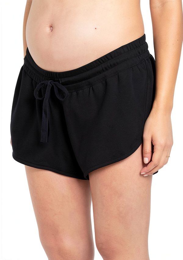 Motherhood Maternity French Terry Maternity Shorts Large Heather Grey-0
