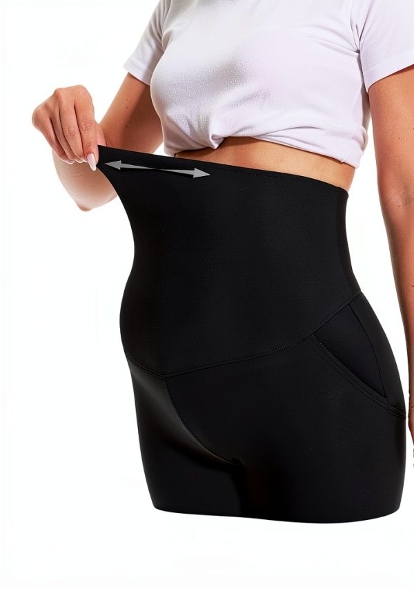 Maternity Shorts SoftButter Buttery Soft Stretch Black Gray-4