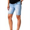 Maternity Denim Shorts MamaFit Stretch Dark Blue Sizes-4