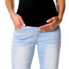 Maternity Denim Shorts MamaFit Stretch Dark Blue Sizes-1