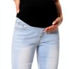 Maternity Denim Shorts MamaFit Stretch Dark Blue Sizes-0