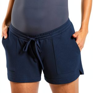 Maternity Sweater Shorts ComfortFit High Rise Waistband Cotton Blend-0