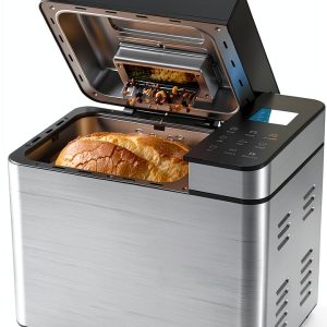 Bread Maker MERIOR 2lb Stainless Steel 25in1 with Nut Dispenser-0