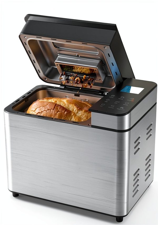 Bread Maker MERIOR 2lb Stainless Steel 25in1 with Nut Dispenser-0