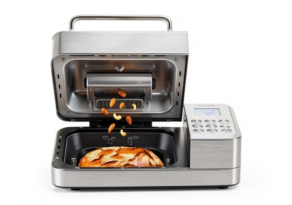 CUCKOO Bread Maker Machine with 15 Menu Options + 3 Crust Colors, 2 lbs Bread Machine with Automatic Fruit & Nut Dispenser, Includes 6 Accessories, Ideal Breadmaker for Sourdough (CBM-AAB101S)-2