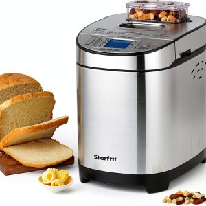 Starfrit Electric Bread Maker 2lb Loaf Non-Stick Pan & Nut Dispenser-0