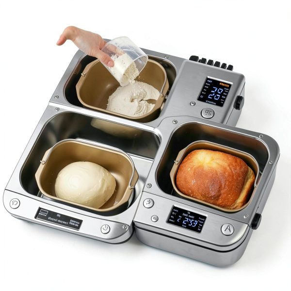 Kitchen in the box Bread Maker 15‑in‑1 2‑lb Stainless Steel Silver-3