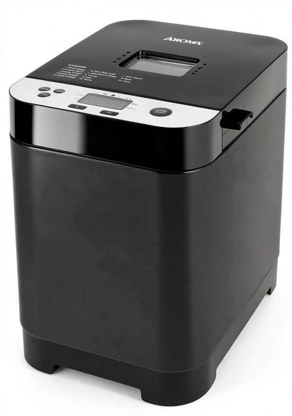 AROMA Digital Bread Maker 1.5lb ABM-250 Black with Crust Customization-0