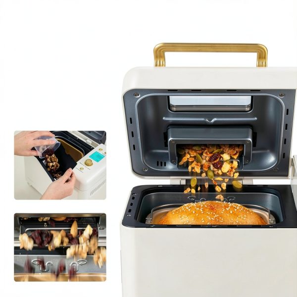 Neretva 2.2LB 15-in-1 Bread Maker with Auto Nut Dispenser and Nonstick-2