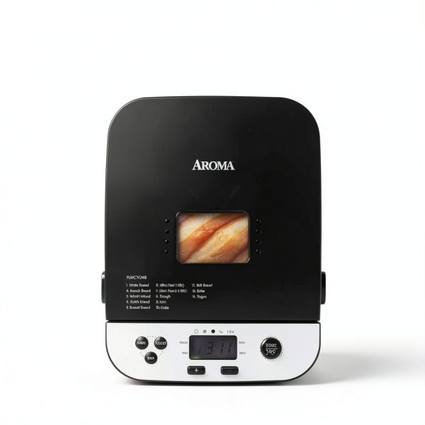 AROMA Digital Bread Maker 1.5lb ABM-250 Black with Crust Customization-3