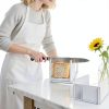 Bread Slicer for Homemade Breads, Adjustable Thickness Slicing Guide, Foldable Portable Bread Cutter Suitability for Homemade Breads, Bagel,Cakes - Kitchen Gadget, Baking Tool & Gift (White)-1