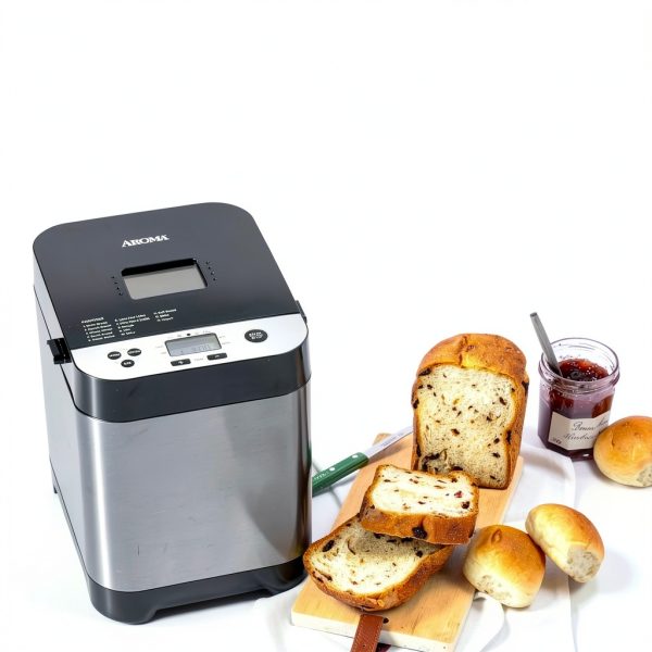 AROMA Digital Bread Maker 1.5lb ABM-250 Black with Crust Customization-4