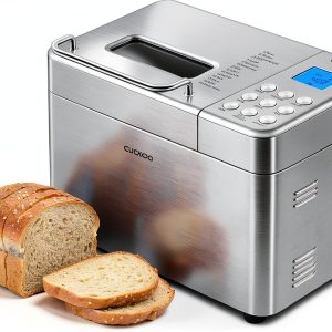 CUCKOO Bread Maker Machine with 15 Menu Options + 3 Crust Colors, 2 lbs Bread Machine with Automatic Fruit & Nut Dispenser, Includes 6 Accessories, Ideal Breadmaker for Sourdough (CBM-AAB101S)-0