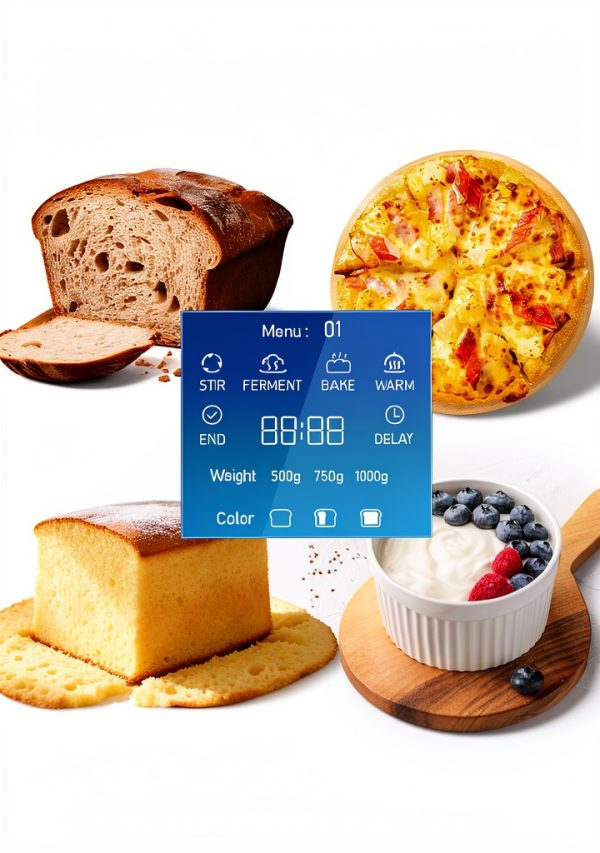 Bread Maker MERIOR 2lb Stainless Steel 25in1 with Nut Dispenser-1