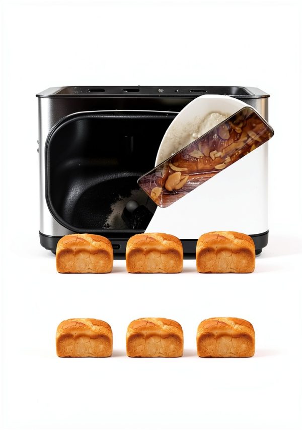 Bread Maker MERIOR 2lb Stainless Steel 25in1 with Nut Dispenser-2